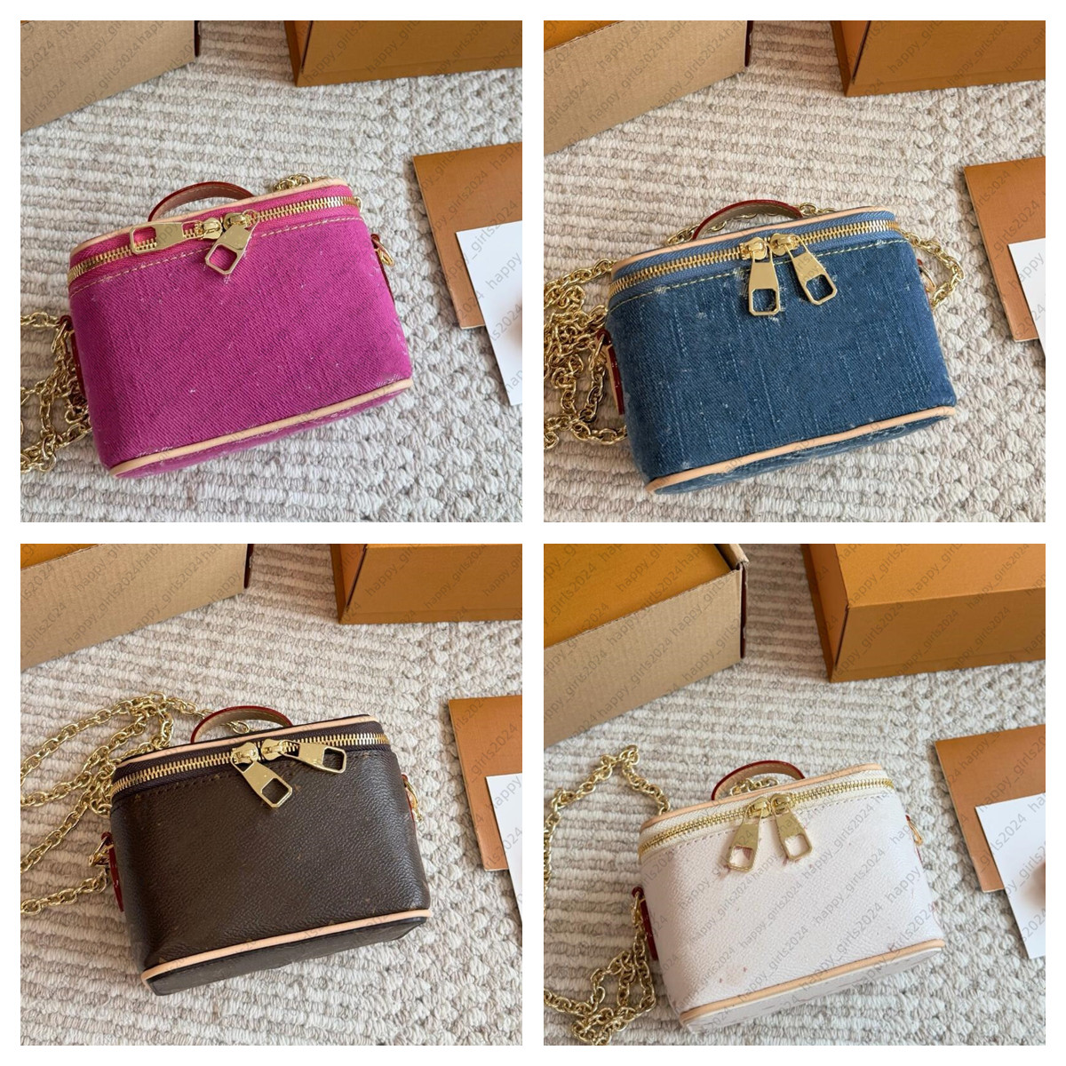 Designer Nice BB Cosmetic Bags Womens Denim Crossbody purse Makeup box Cases bag Shoulder Chains bag clutch wallet totes handbag Girls Mobile phone