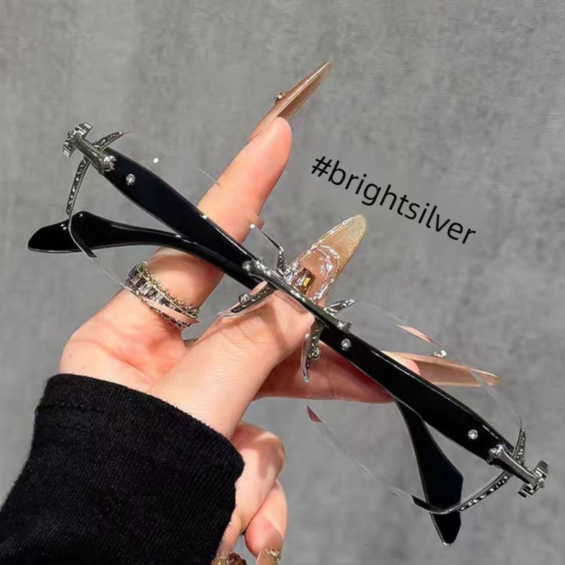 free shipping High-end rimless men women, youthful appearance, high-definition finished reading glasses for middle-aged and elderly