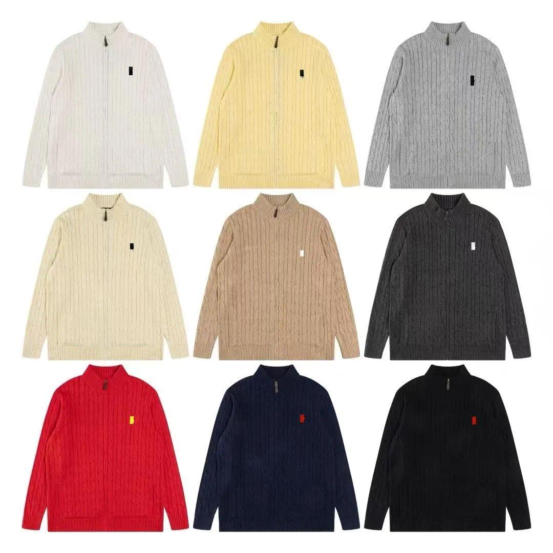polo sweater polo quarter zip women mens sweater stand collar zip up sweaters polo tracksuit designer slim fit cotton Blend Light luxury classic car