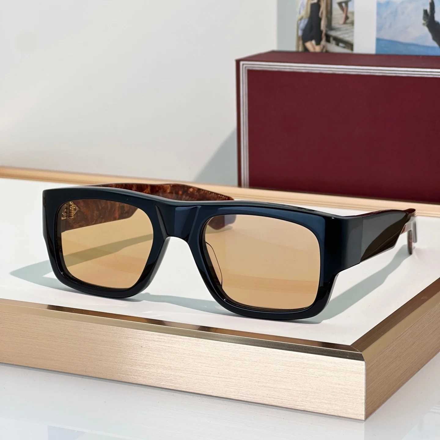 Designer sunglasses JMMs Brands Trendy Rectangle Acetate Retro Classic Men Fashion Designer Popular Sunglass Women Luxury Sunglasses For Womens Mens