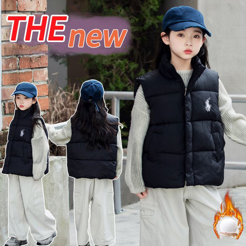 Designer Big Child Vest Kids Waistcoa Top Heat Jacket POLO Down Boys Girls Gilet Teenager Coat