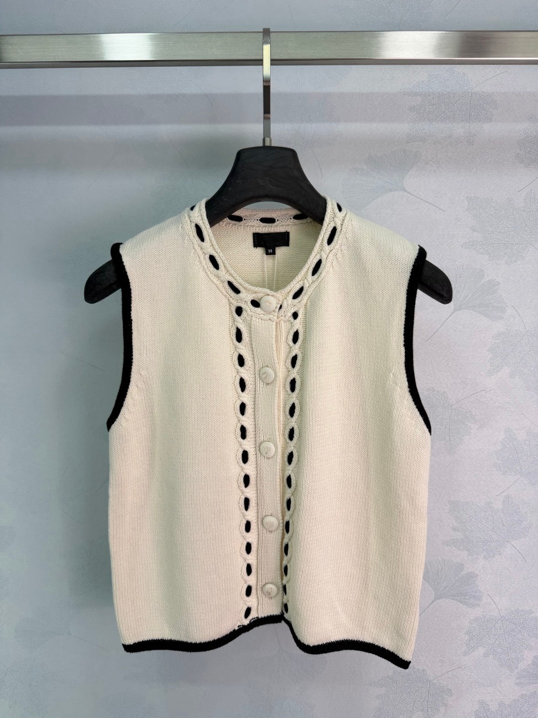 Milan Runway Women's Knits 2026 New Spring Summer O Neck Fashion Designer Tees Brand Same Style Tops 0504-12