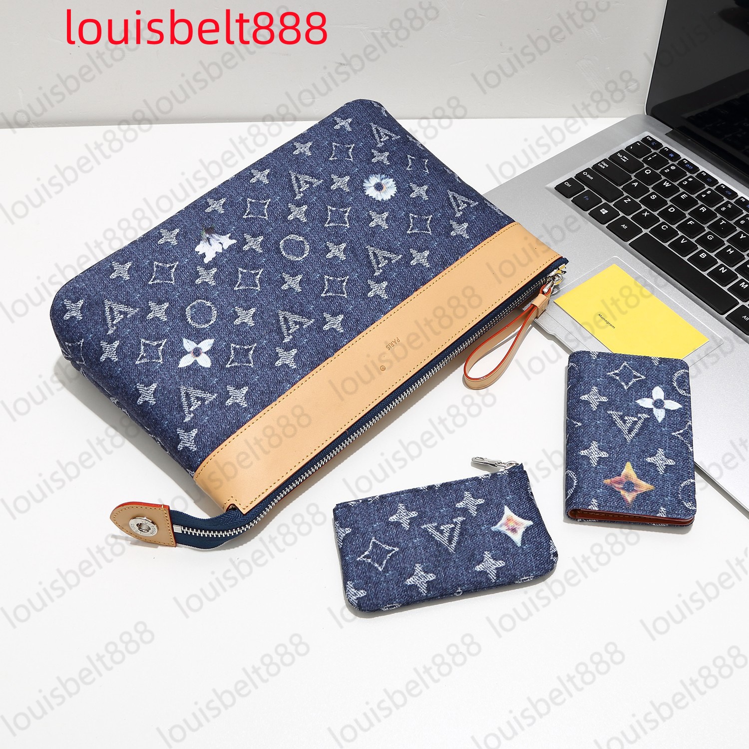 2026 luxury denim clutch bag man women Monogram Wallets Pocket Organizer Classic coin purses wallets designer credit cards business card holders Poc