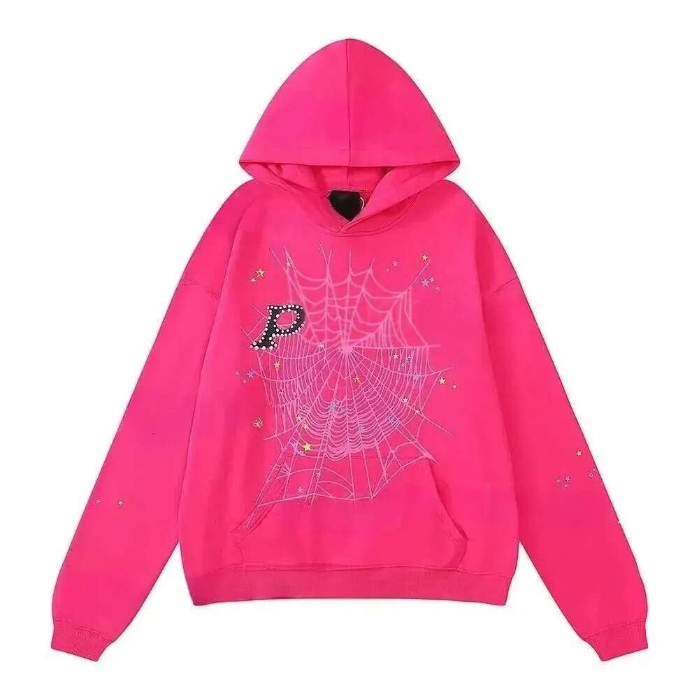 Spider Hoodie Mens Designer Hoodie For Men Sweatshirts Women Polo Grid Five Cobweb Pink Spyder Tracksuit Print Pullover Net Pants Suit Hoody Tech Fl