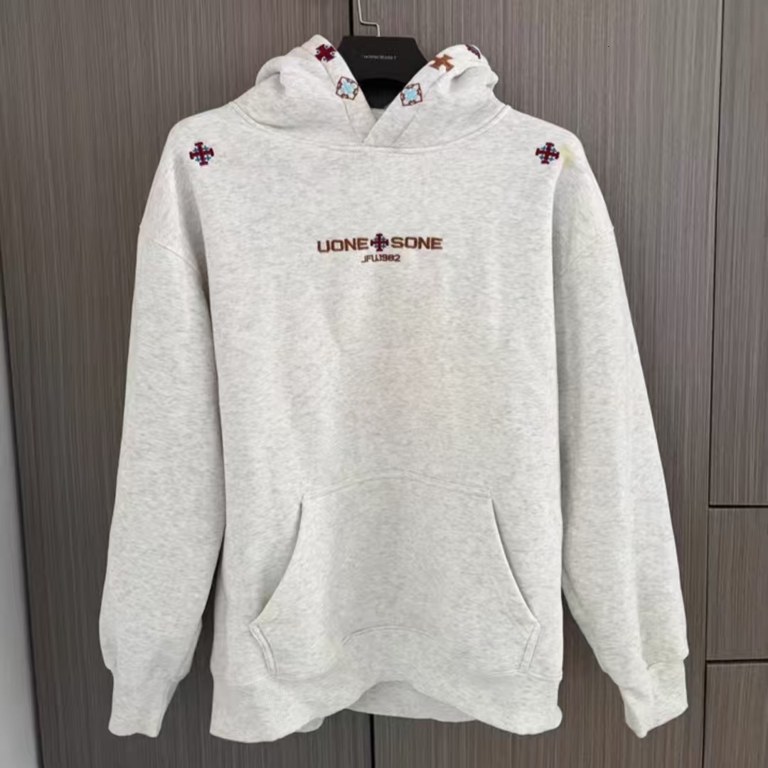 Men's Hooded Sweatshirt High-quality From Luxury Brand Trendy Embroidered Embellishment On Hooded Hoodie - Comfortable Casual Essential For All