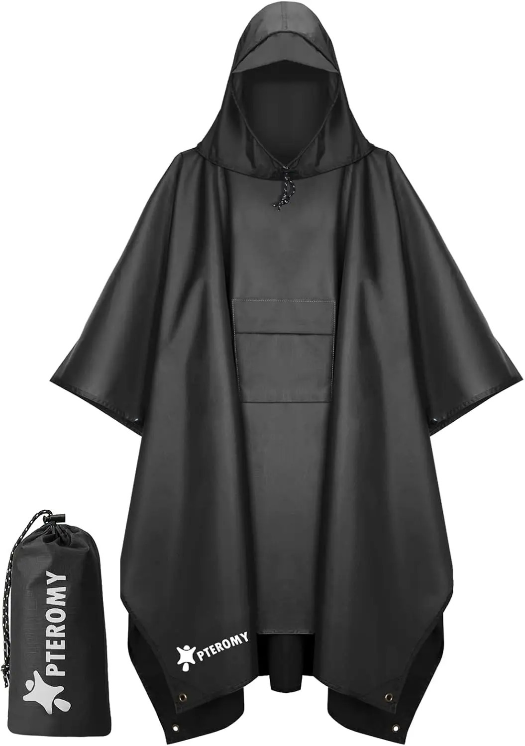 Waterproof Hooded Rain Poncho for Adults with Pocket Lightweight Unisex Raincoat for Hiking Camping Emergency 260506