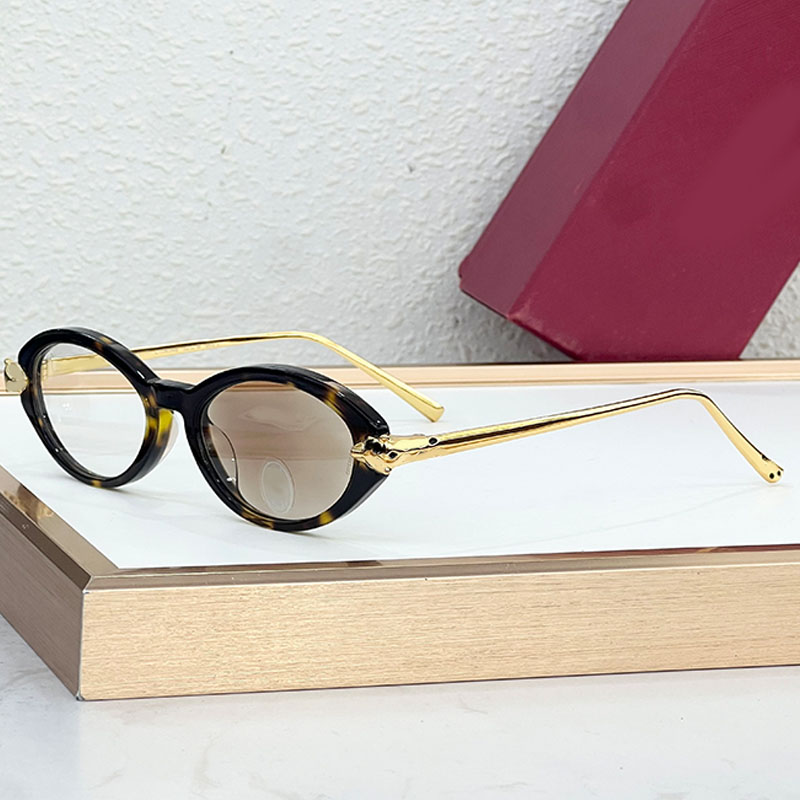 Luxury Leopard Print Oval Sunglasses Womens Sexy Photochromic Lens Eyewear CT0634S Beach Protection For Vacation Designer Brand Exquisite Box