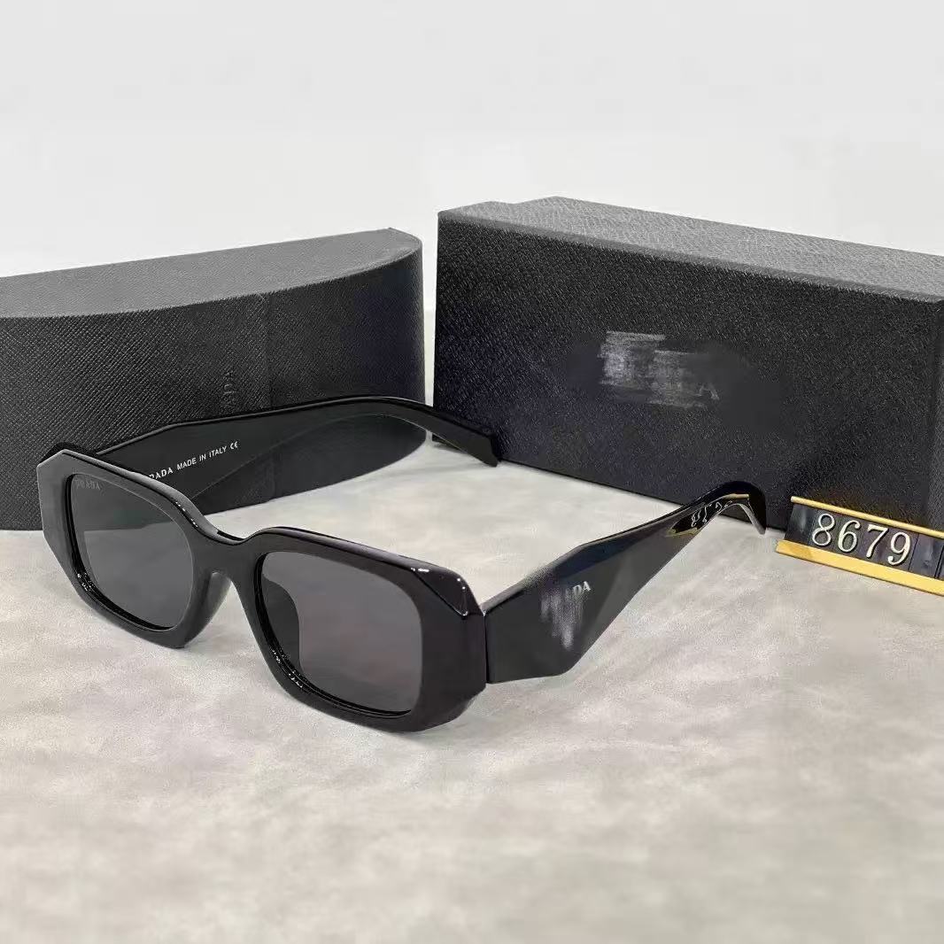 Sunglasses Designer Sunglass yeglass Luxury Women Men Glasses Vintage Black Rectangle Square Sun glass UV400 lens Unisex sun glasses 8679 Top Qualit