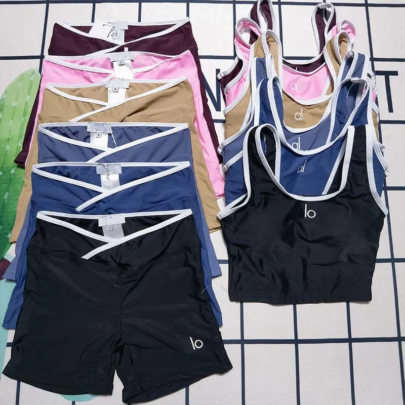 Yoga Womn's Sportswar Set - High-Waist Yoga Pants Bikr Shorts Sports Bra and Printd Tank Top Gym Running Fitnss Workout Outfit Set