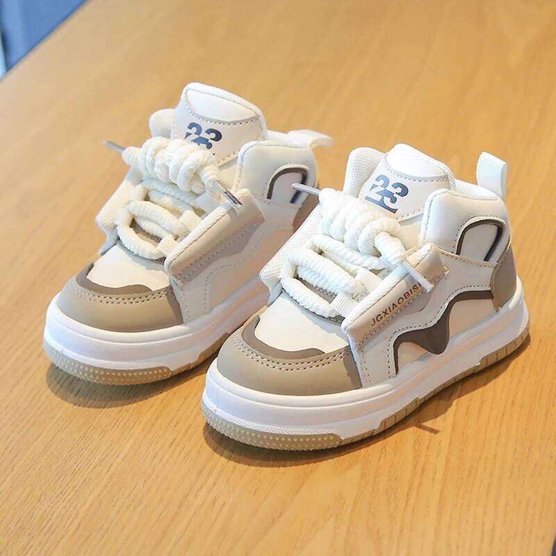 Children's Spring Autumn New Sports Boy's Casual Trend Board High Top Girl's Fashion Dopamine Running Shoes Sneakers 26L0504