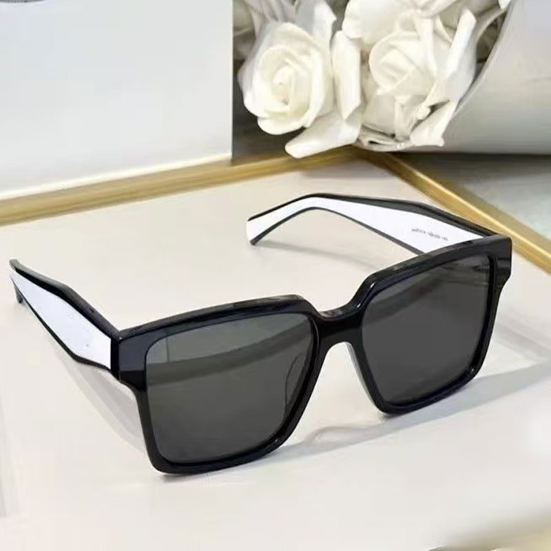 2025 Luxury Designer Inspired Square Sunglasses Black White Frame UV Protection Unisex Y2K Retro Streetwear Eyewear for Men Women Wholesale