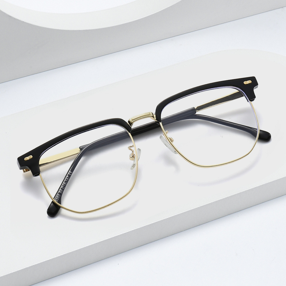 Free Shipping Metallic High-End Versatile Anti-Blue Light Glasses, New Fashion Business Frames, Simple Eyeglass Frames Women, For Men