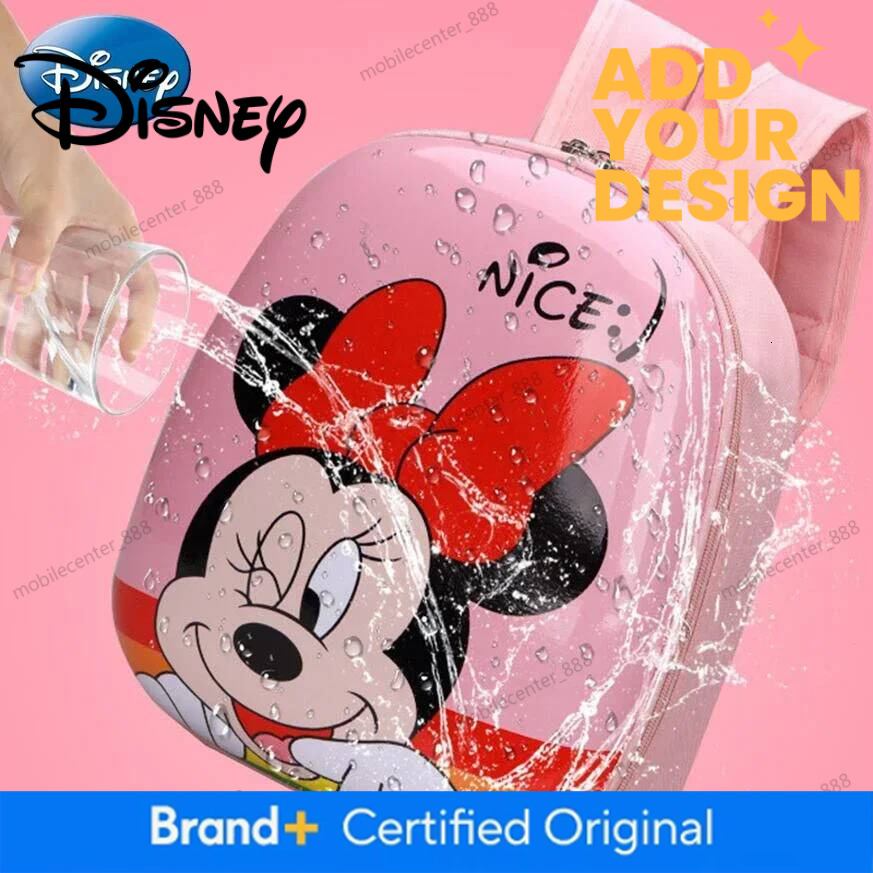 Designer Disney Disney 2023 New Cartoon Backpack Mickey Mouse Frozen Kids Cute Hard Shell Waterproof High Capacity School Bag Girl Gift Luxury