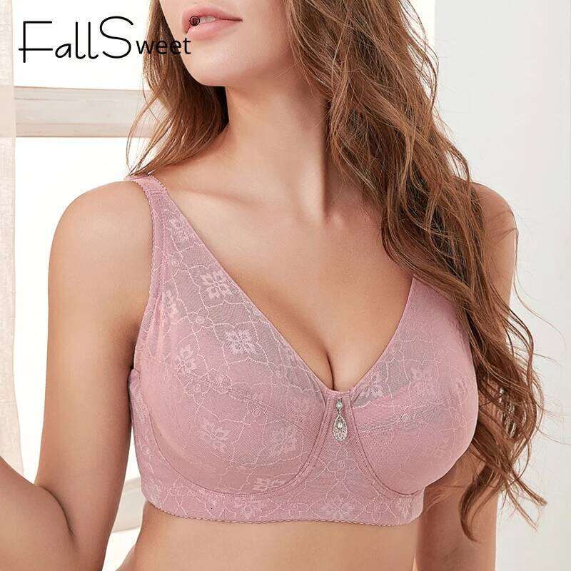 FallSweet Plus Size Bra for Women Push Up Bras Full Coverage Underwire Comfort Brassiere Sexy Lingeries Femme 38-50EF Cup
