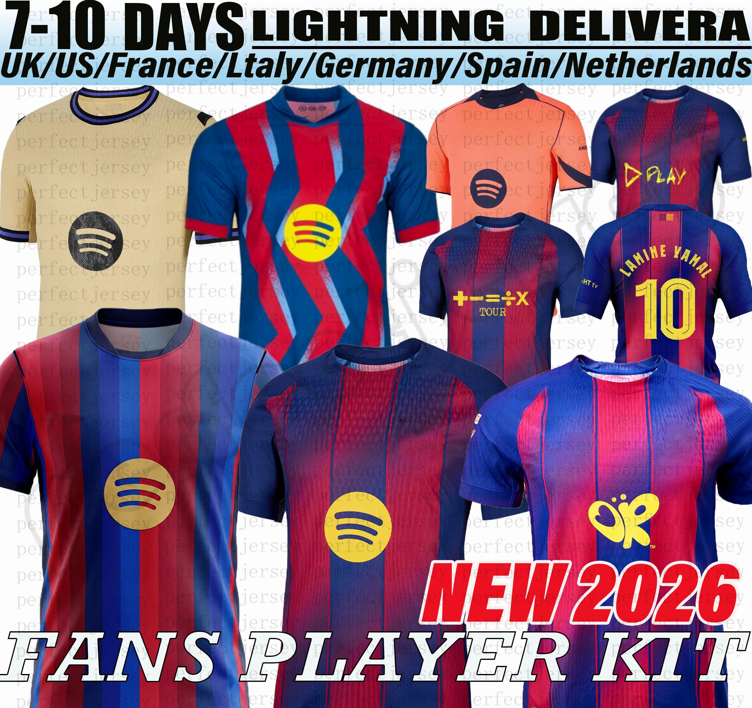 barcelona 26 27 LAMINE YAMAL ED SHEERAN soccer jerseyS Lewandowski KESSIE GAVI Raphinha FERRAN SENYERA JOAO FEliX ROSALIA'S 25 26 football m-image-997885771