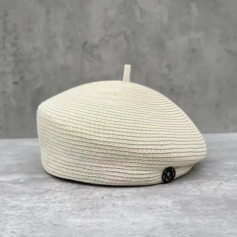 Fashion Summer Celebrity Elegant Stereotype Fine Straw Fedoras Letter Beret Womens Tourism Retro Casual Painter Hat Wholesale 260430