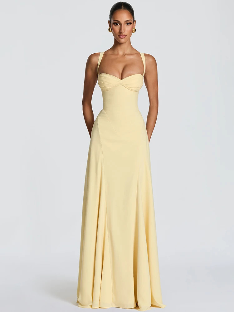 Mozision Off-shoulder Backless Sexy Maxi Dress Women Elegant Spaghetti Strap Sleeveless Bodycon Club Party Evening Dress Fashion 260430