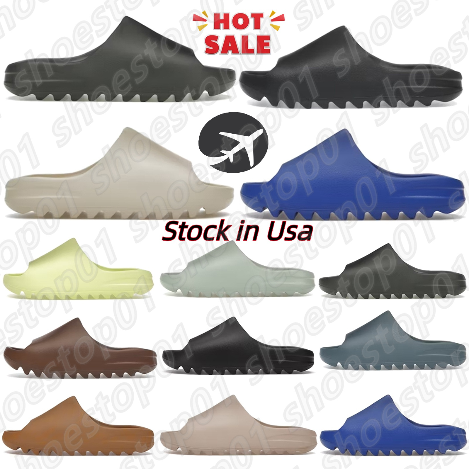 Designer Slide Onyx Slippers men Green Slides Glow Slate Grey Marine Bone Salt Azure Flax Ochre Resin Soot Pure Granite Womens mens slipper-image-986510185