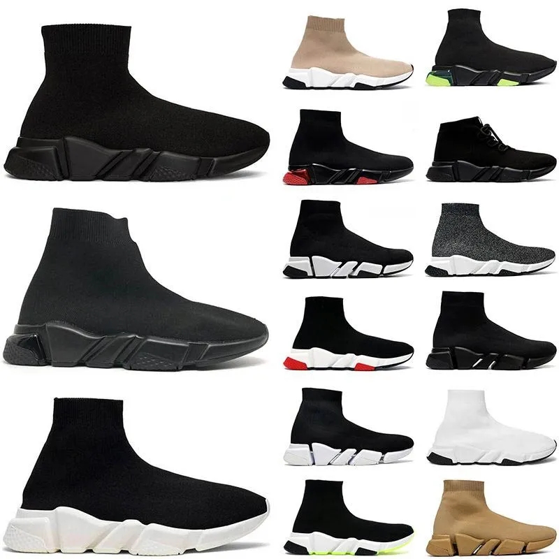 Designer Sock Shoes men women Triple Black White Red Beige Casual Sports Sneakers Socks Trainers Mens Women Knit Boots Ankle Booties Platform Shoe S