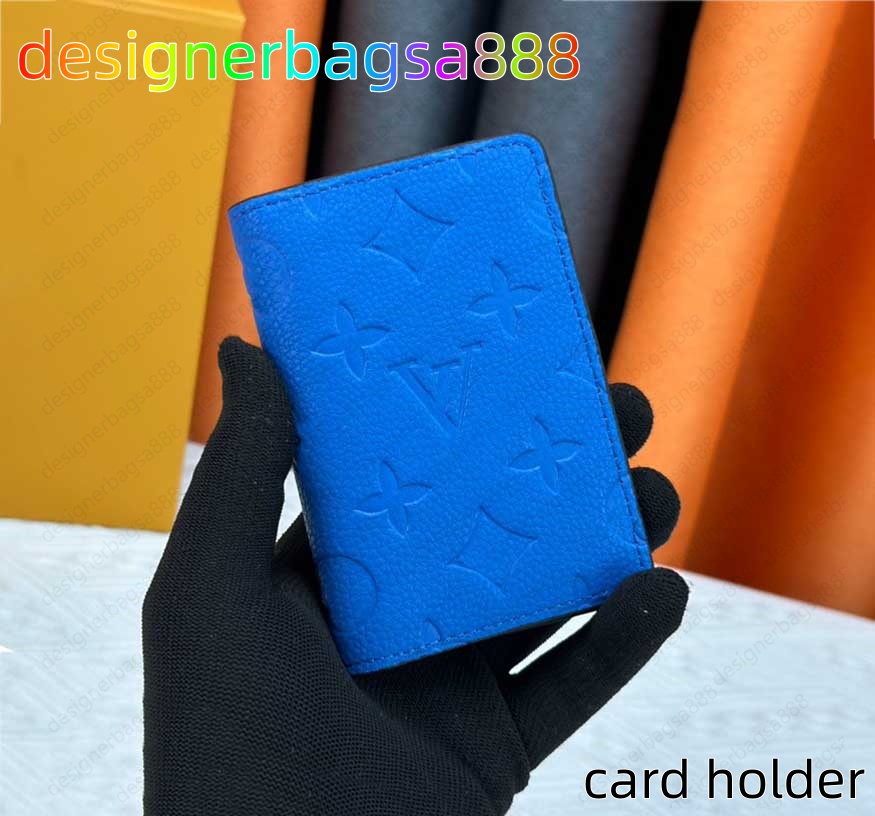 luxury man Wallets Pocket Organizer Classic Monogram purse designer credit cards business card holders multiple colors Pocket wallet originalbox wom