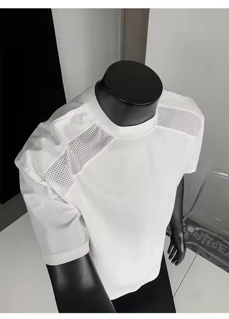 American style cleanfit shoulder cut deconstruction short sleeved T-shirt men and womens trendy boxy cool ins fashionable and h 260429