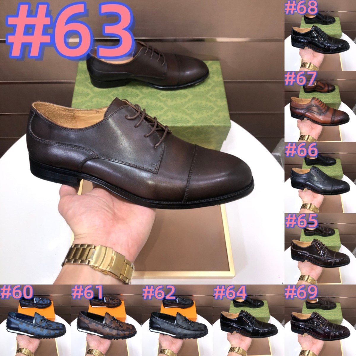 2026 Men's Fashion Suede Leather Embroidery Designer Loafers Mens Casual Printed Moccasins Oxfords Shoes Luxurious Man Party Driving Flats EU s