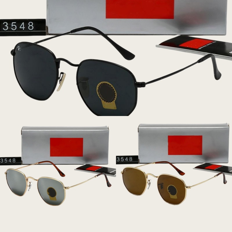 RB Classic Women High Quality Retro Eyewear Outdoor Recreation Beach Sunscreen Leisure Style Goggles Metal Oval Full Frame Mens Sunglasses hj954