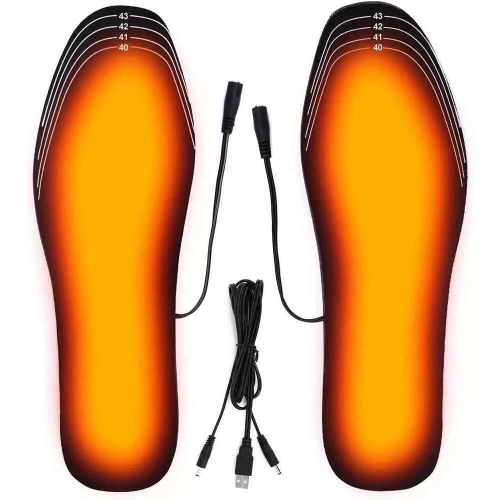 Walkable Electric Heated Insoles Outdoor USB Warmers Winter Unisex Foot Warming & Heating Essentials Non-Self-Heating