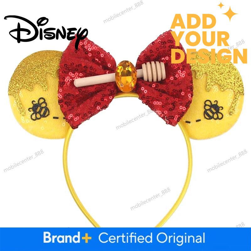 Designer Disney 2026 Lion Character Mouse Ears Headband For Kids Party Festival Cosplay Animals Kingdom Hair Accessories Sequins Bow Hairband Luxury