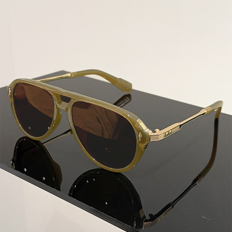Free shipping 2026 New Model Personalized Metal Fashionable Double-Beam Men's Sunglasses Sun Protection Glasses In-Stock