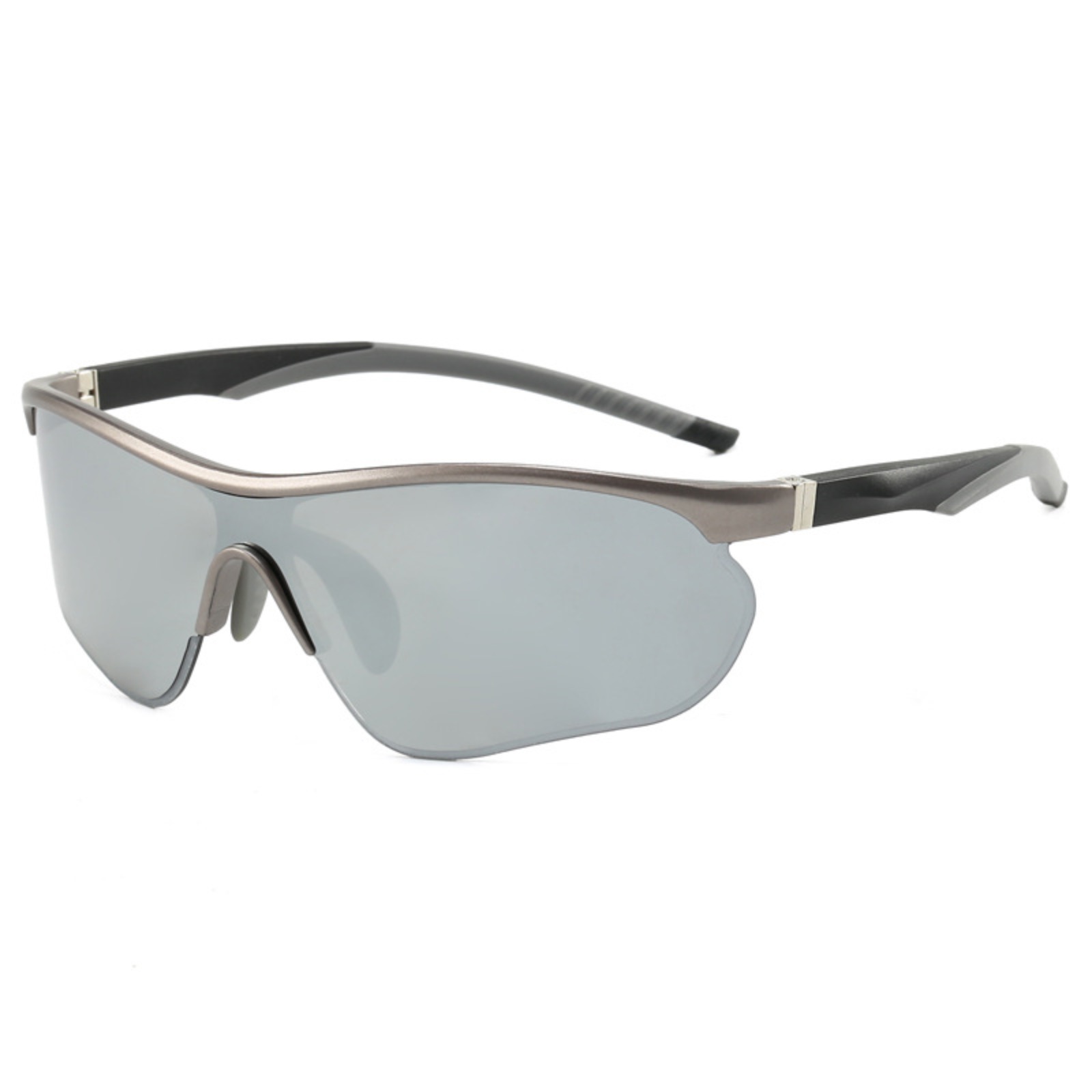 Designer Half Rimless Black Frame Sport Sunglasses UV Protection Lightweight Outdoor Shades for Men Women Cycling Running Driving Eyewear