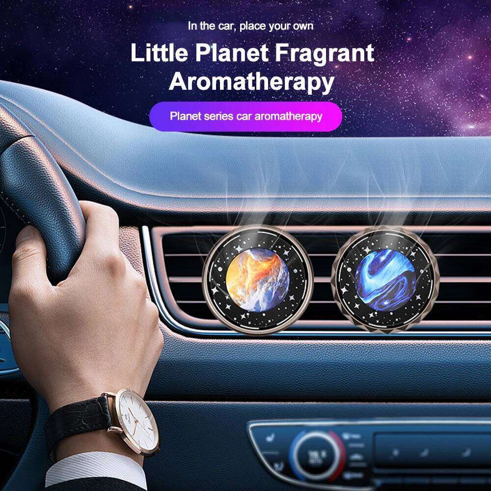 Vent Fragrance Clip Car Outlet Perfume Planet Series Styling Rotation Auto Air Freshener Parfume Aroma Long Lasting