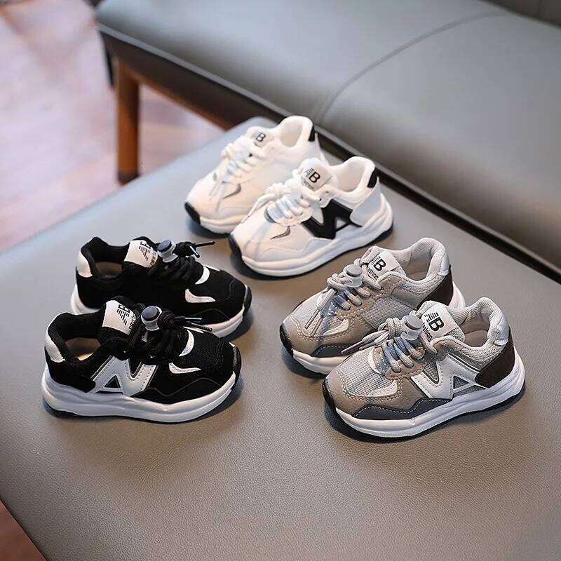 2025 Spring Autumn New Children Sports Boys Tennis Girls Fashion Leisure Baby Soft Soled Running Shoes 26L0505 b