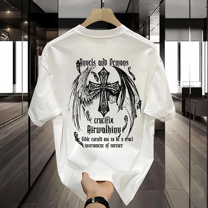 Pure Cotton Short Sleeve T-shirt Essential Casual Trendy Unisex Summer Style Versatile Round Neck Top Mens Designer Clothes Trendy Versatile Men