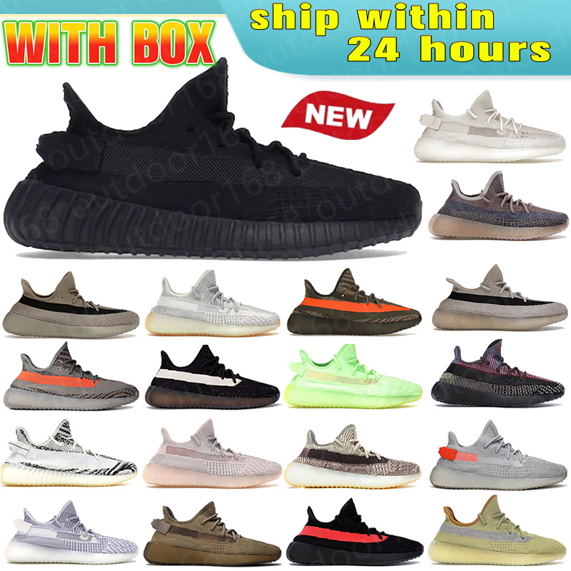 Met doos Designerschoenen Loopschoenen voor heren Sporttrainers Zwart Rood Rotsblauw Tint Crème Wit Linnen Dames Casual Runner 350v2 Schoen Heren Me