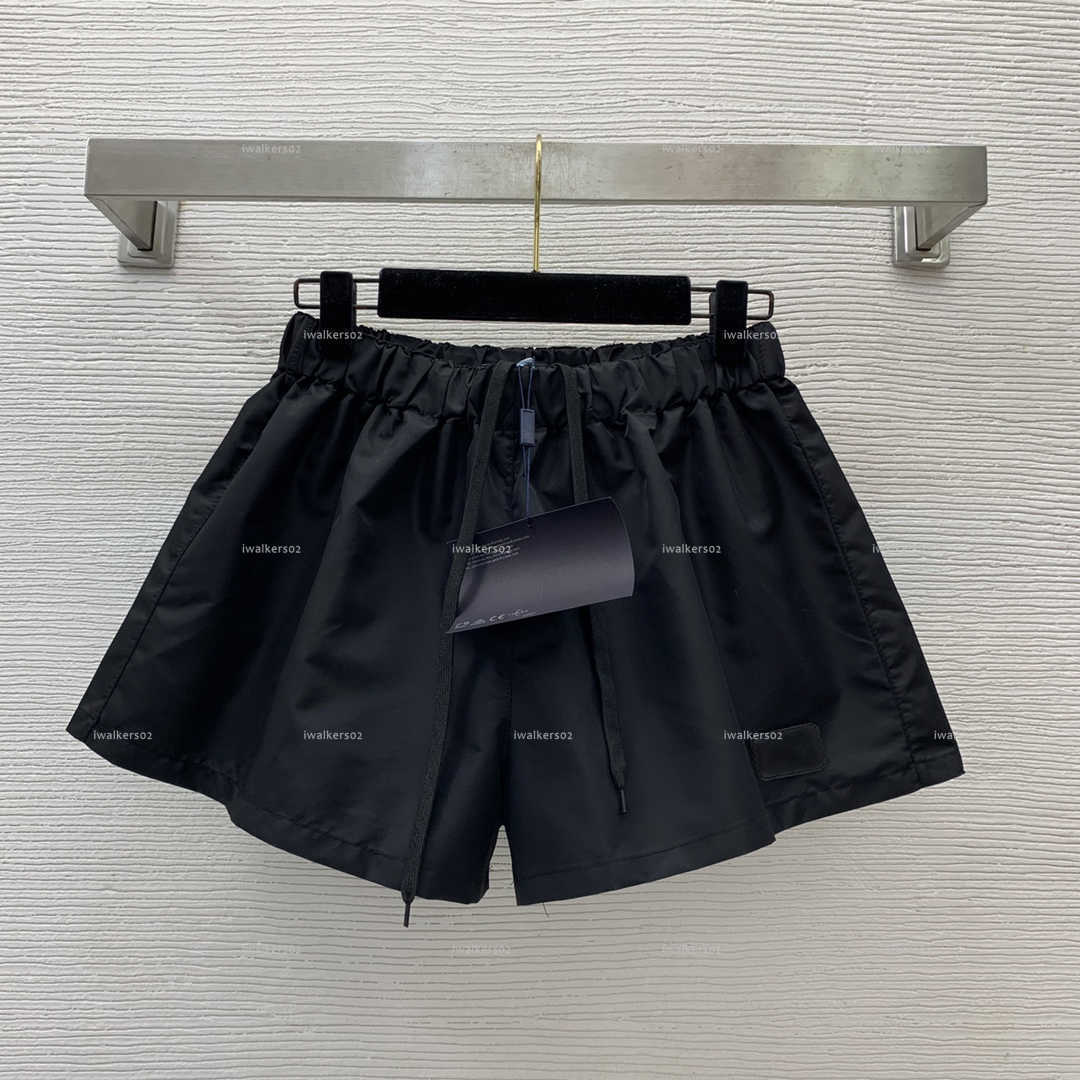 Classics minimalist women pants summer lady jeans women designer clothes casual elastic waist wide leg shorts A492X10N177-image-1104664672
