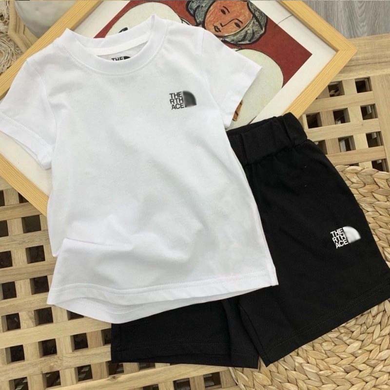 Kids Summer Sets Clothes 2026 Toddler Boys and Girls Outfits Casual Fashion Pullover Short Sleeve T-shirts Tops + Shorts 2 Piece Set Children-image-1104704480