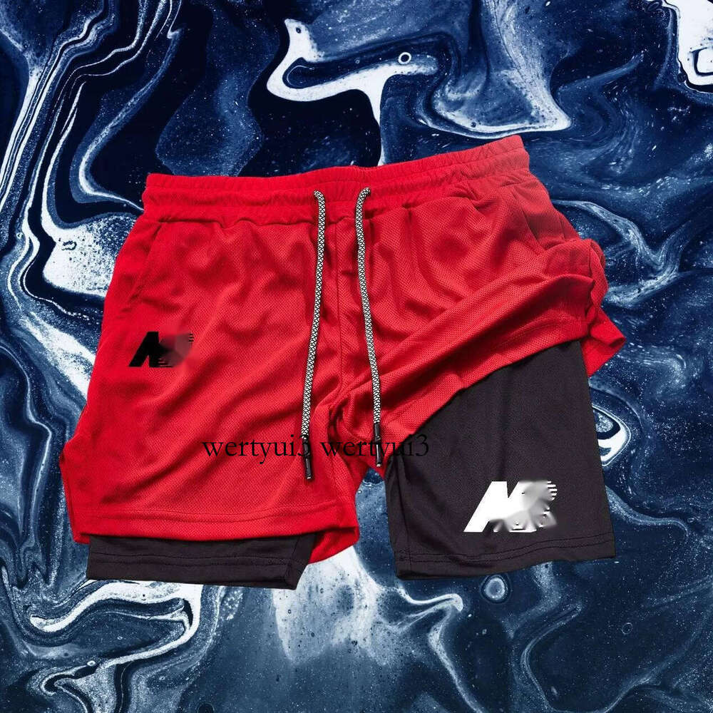 Men's Fashion Four Seasons Running Sportswear Tight Double Layer 2-in-1 Sports Shorts