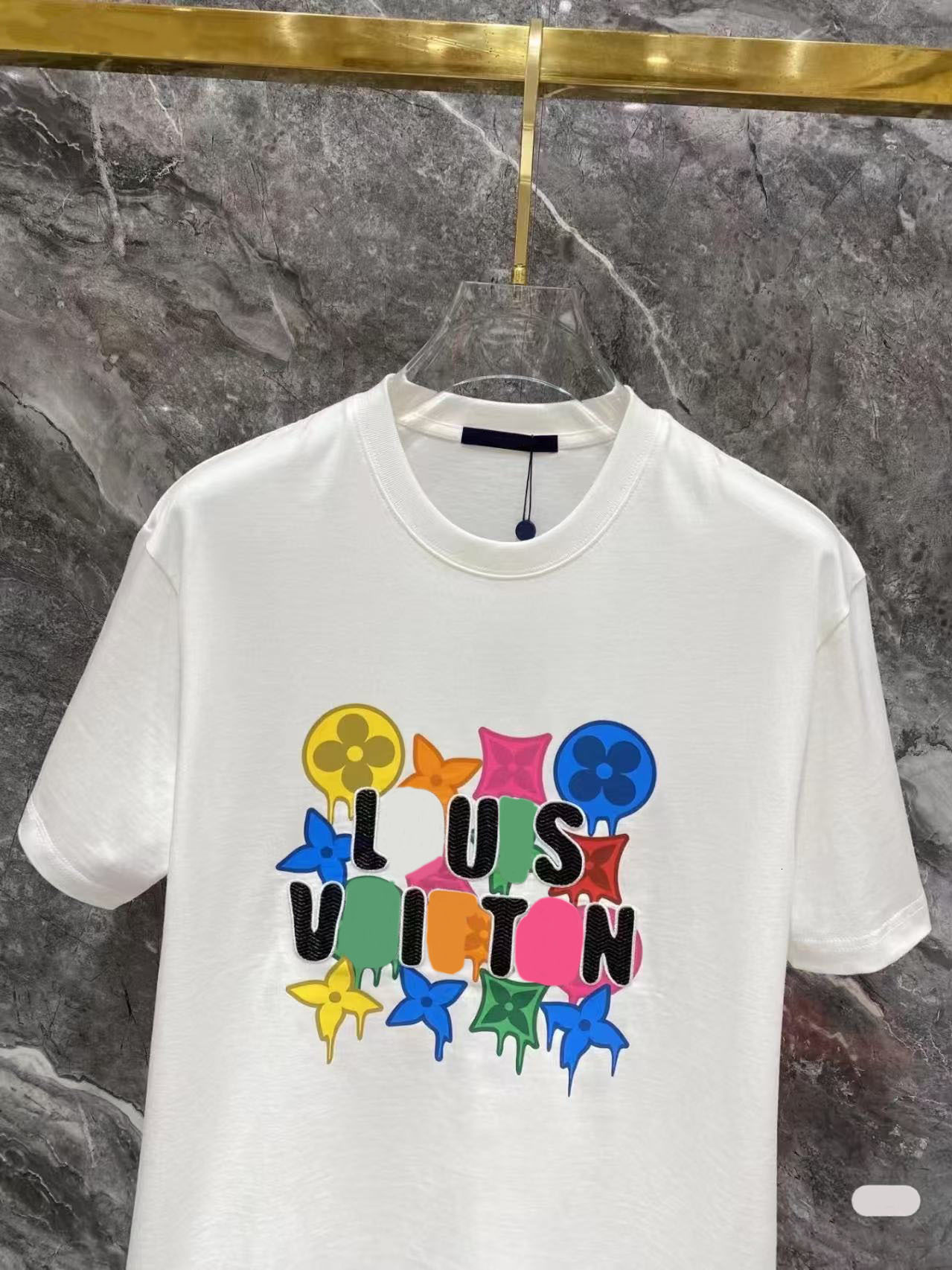 Louseviton Men Shirt 2026 AAA Hot Sales T Shirt Summer Fashion Designer Round Neck T Shirts Top Letter Cotton Shirt Clothing Louise Short Sleeve Hig