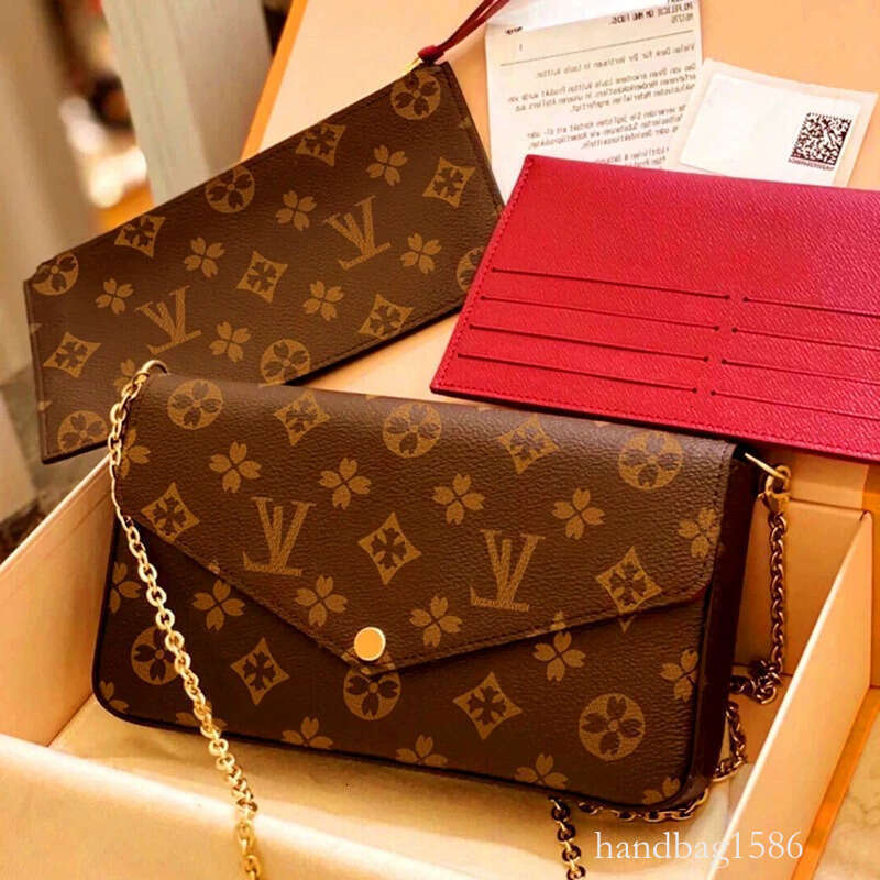 10A Luxurys designer bag women handbag favorite multi accessories 3 pcs/set woman Crossbody Purse Flowers shoulder lady Leather with box Messenger b
