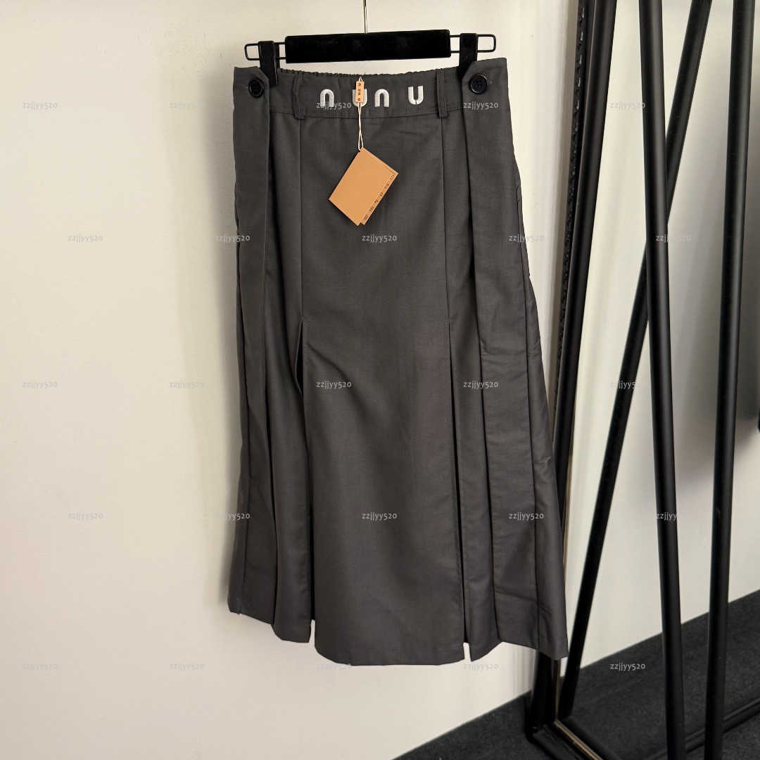 Brand women skirt high quality girls skirt designer clothes women high-waisted suit skirt with side zipper A078X02N049-image-1104665738