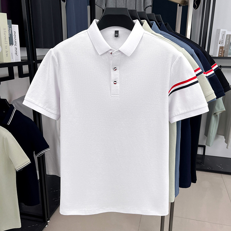 Summer Men's Short-sleeve High-end Pure Cotton Trendy Mens Designer Clothes Fashion Exquisite Versatile Cooling Half sleeve T shirt For Young E