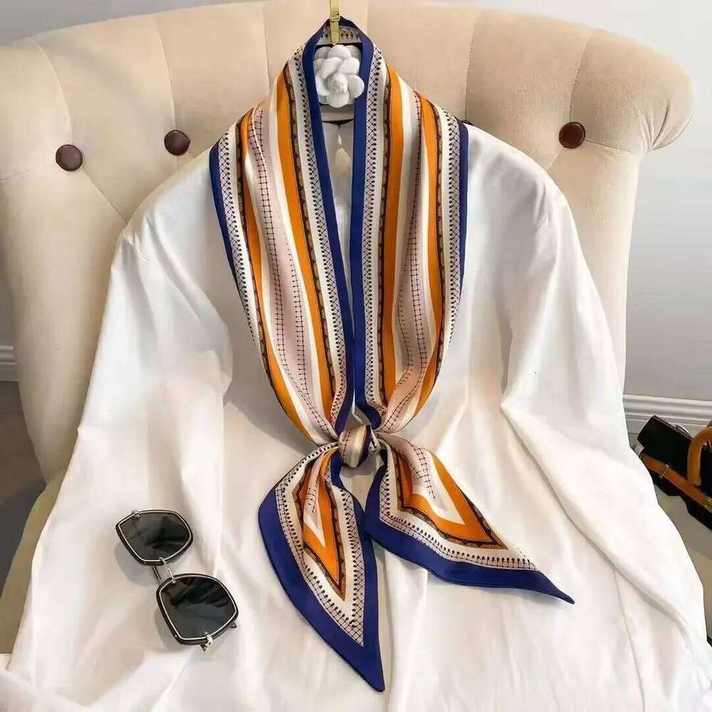 Fashion Print Hair Ribbon Scarf Women Neck Tie Bag Scarfs Satin Silk Skinny Headscarves Ladies Foulard Floral Bands 2025New 26H0505