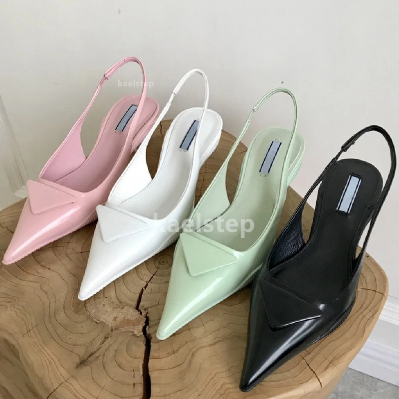 Kitten Women High heels Designer heels Dress Shoes Pumps Black Leather Pointed Toe Sandals Slingbacks Pump White Heel Comfy Fashion Loafers Sandal