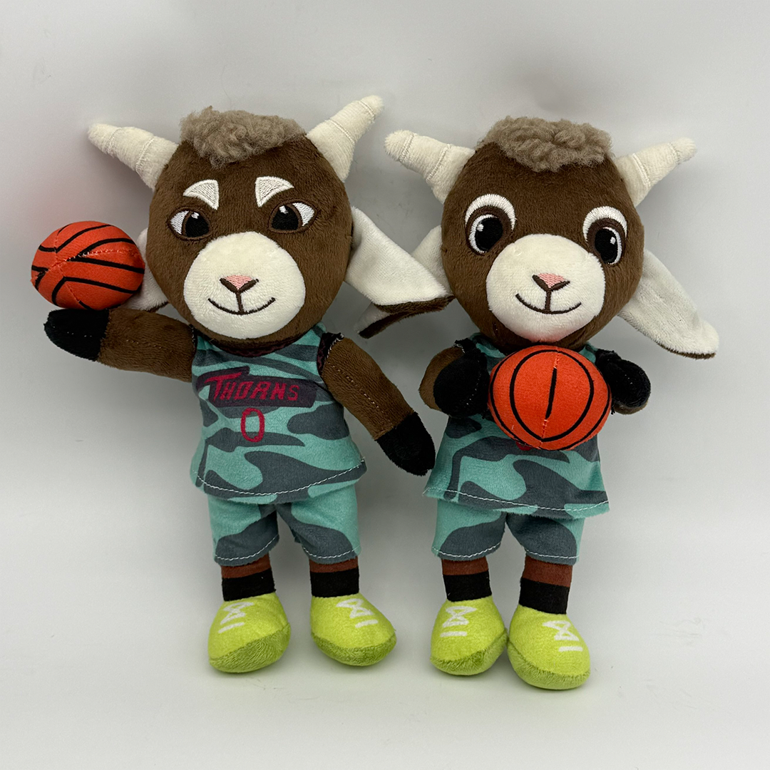 Basketball Goat Plush Toy Cute Sport Goat Stuffed Doll with Jersey Ball Soft Animal Plushies for Kids Fans-image-1104618105