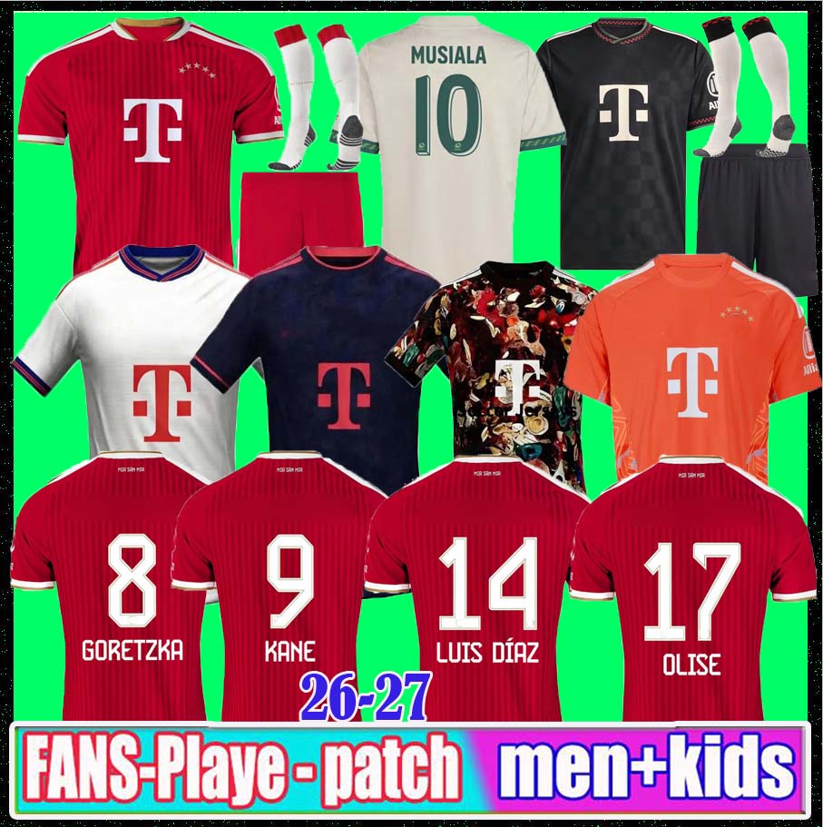 BAYERNS soccer Jersey muNIChES 26 27 KANE soccer jersey 125TH JACKSON GNABRY GORETZKA KIMMICH MUSIALA OLISE MULLER Special football shirt MINJ 20-image-968304425