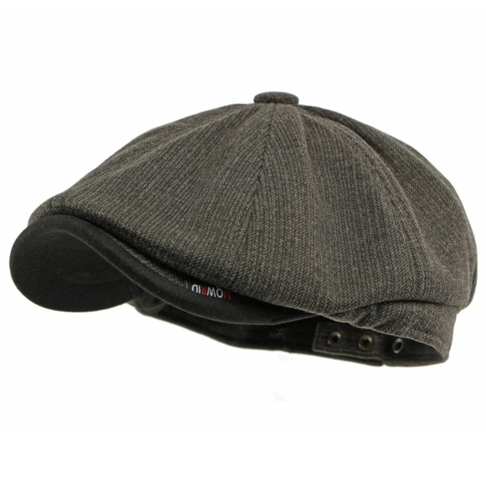 HT5041 Beret Cap Men Women Autumn Winter Hat Thick Warm Artist Painter Wool Beret Hat Male Female Flat Octagonal Cap Mens Berets 260430