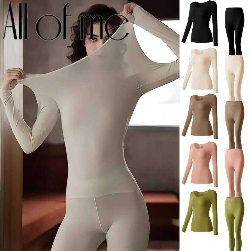 1 Sexy Women's Underwear Winter Clothes Seamless Thick Warm Lingerie Women Thermal Clothing Set Woman 2 Pieces