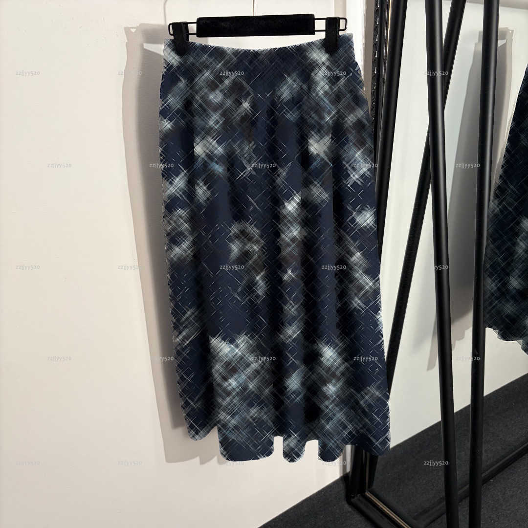 Brand pleated women dress Summer lady dresses women designer clothes printed high waisted skirt A088X02N049-image-1104664747