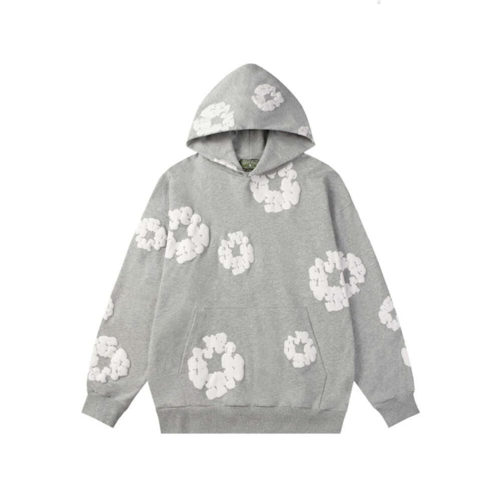 Desnim Hoodie Kapok Hoodie Foaming Print Hoodie Mens Sweat Suit Floral Hip Hop Sweatshirts Men And Women Classic Comfortable Hoodies Tearhoody 820 S